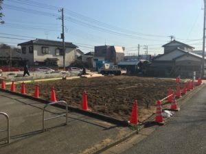 千葉県習志野市鷺沼のＫ様邸、建築現場、建築の模様